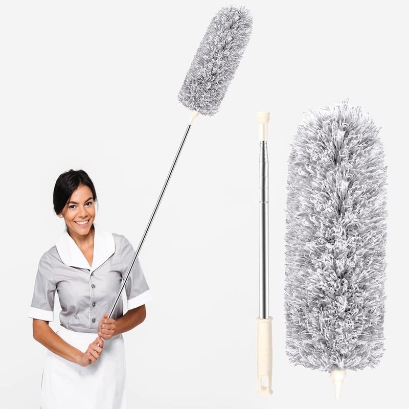 Microfiber Duster for Home Cleaning Fan Cleaner Brush with Long Rod Wall Cleaning Mop with Long Handle Dust Cleaner for Home Cleaning Ceiling Fan Cleaner and Duster Ceiling Cleaning Brush with Long Handle Home Cleaning ProductsFan Cleaning Mop with long Rod