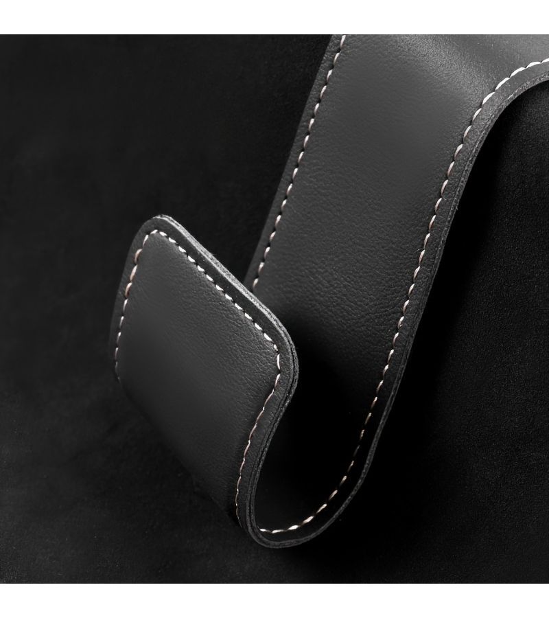 Black PU Leather Car Hooks Multifunction Seat Back Organizer for Keys Bags - Image 5