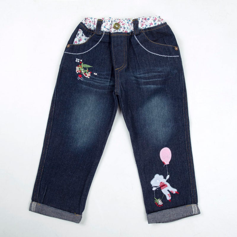 LUKYCILD Toddler Girl Clothes Baby Girl Long Sleeve Top + Jeans Pants with Pockets 2 Piece Outfit Cartoon Clothing Set - Image 3