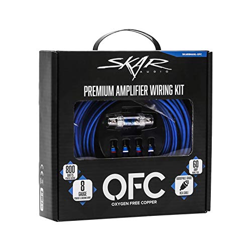 SKAR AUDIO مجموعة تركيب أسلاك مكبر الصوت كاملة من سكار أوديو 8 قياس OFC، SKAR8MANL-OFC - Image 3