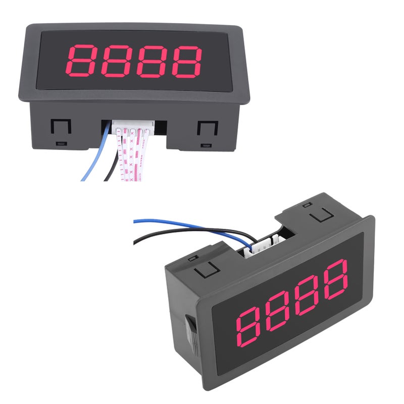 DC LED Digital Display 4 Digit 0-9999 Up/Down Plus/Minus Panel Counter Meter Green - Image 1