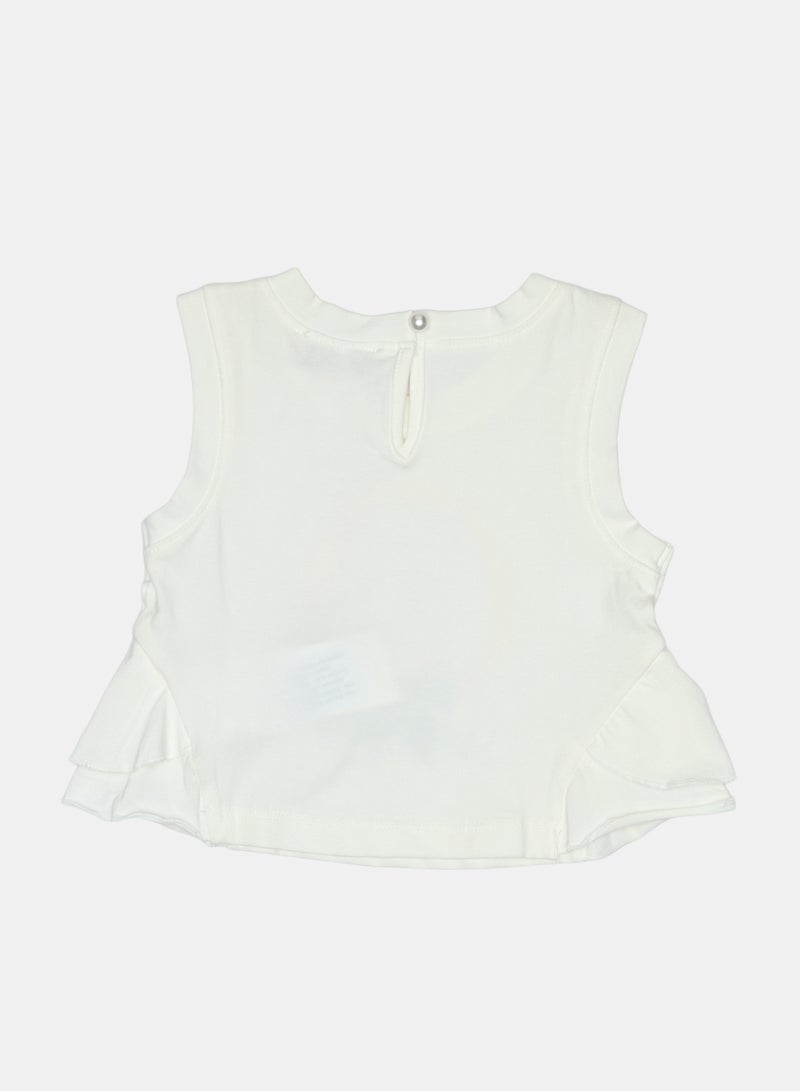 Panco Baby Girls VINTAGE Printed Embroidered Undershirt - Image 2