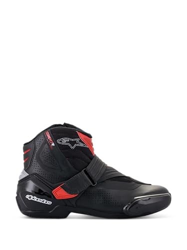 Alpinestars Mens SMX1 R V2 Vented Motorcycle Boots Short Riding Boots CECertified 45 BlackRed - Image 1
