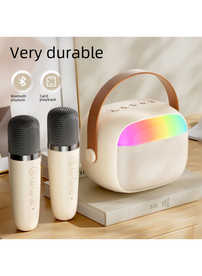 نيوترل ميكروفون كاريوكي لاسلكي بلوتوث K30 مع ميكروفون تقسيم ضوئي، مجموعة كاريوكي خارجية للأطفال والعائلة - Image 4