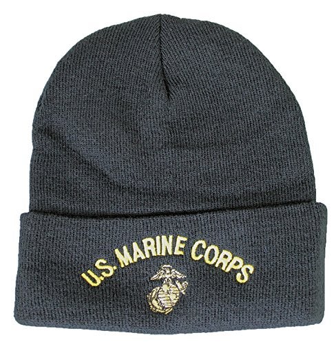 Eagle Crest U.S. Marine Corps Knit Cap (Watch Cap), Black, OS - Image 2