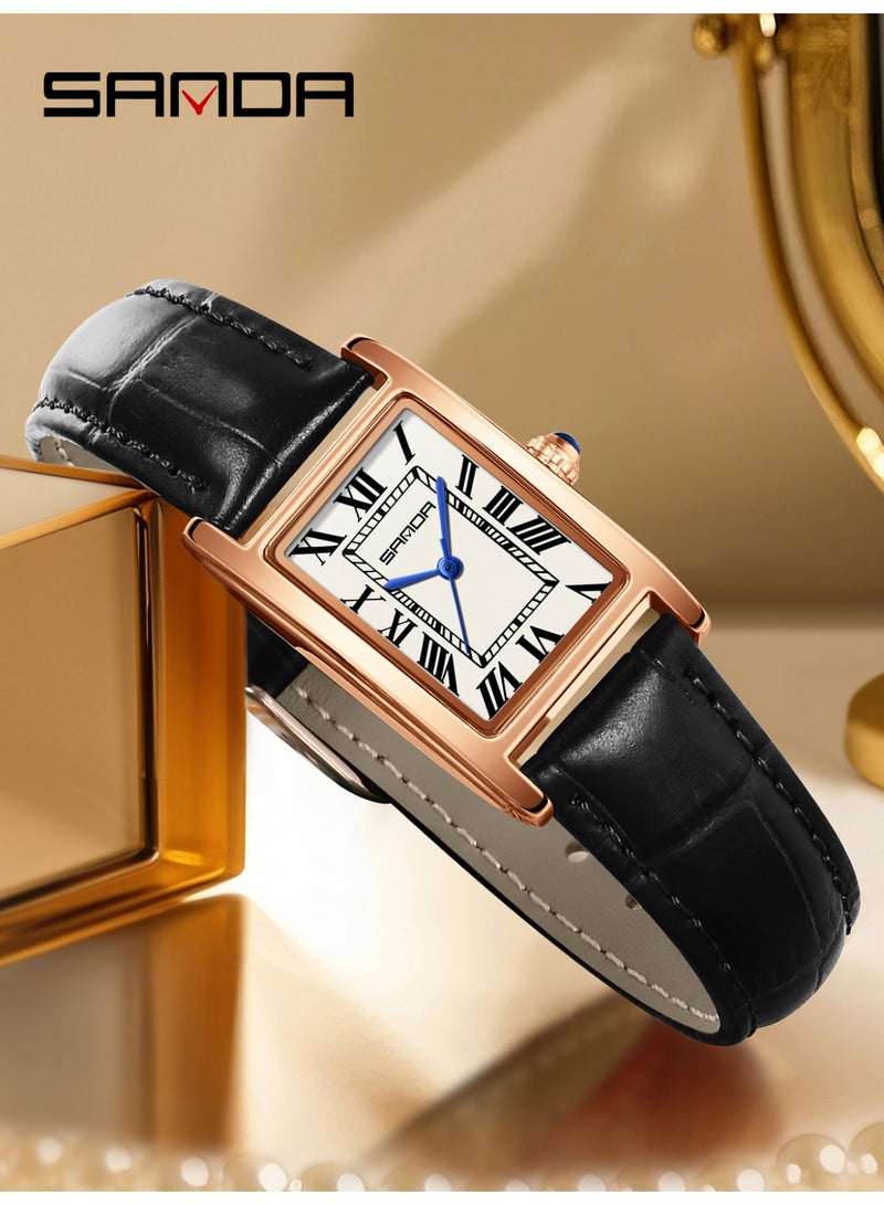 Sanda Watches For Women New 1150 Fashion Couple Watch Elegant Design Rectangular Dial Waterproof Quartz Movement Business Women's Watch - Image 2