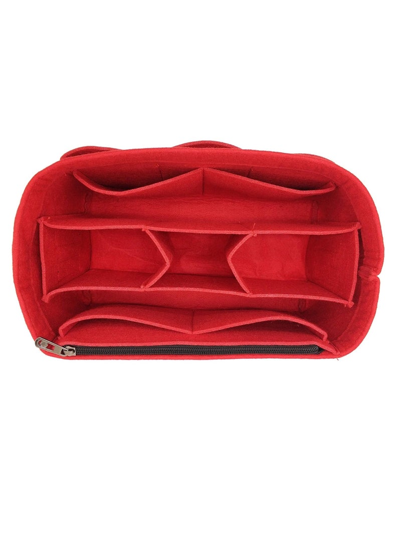 والالا حقيبة تخزين من اللباد لتنظيم مستحضرات التجميل والمكياج في حقيبة اليد، منظم للمحفظة مناسب لحقيبة اليد النسائية، حقيبة السفر، حقيبة هوبو، بطانة تخزين للمحفظة، مقسم لأي علامة تجارية - Image 4