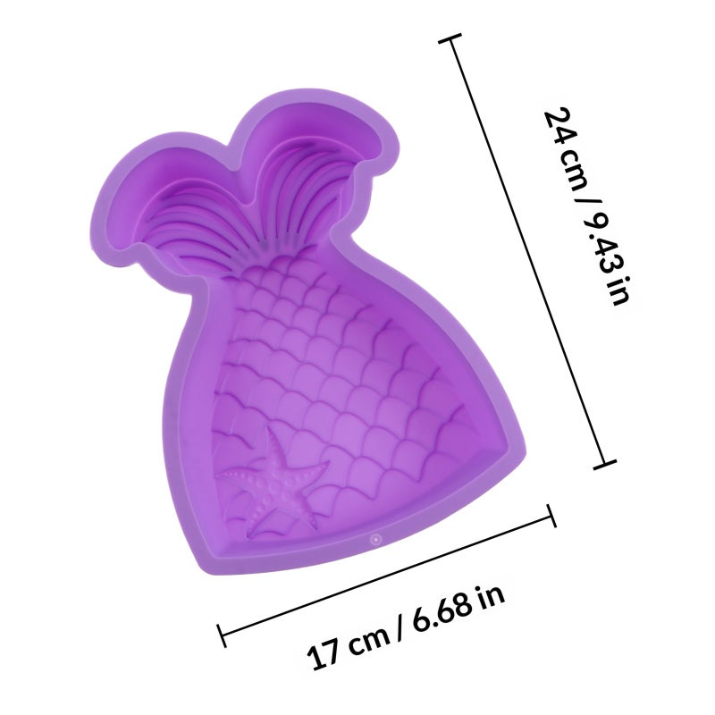 Mermaid Cake Pan Cartoon Cupcake Baking Pan Nonstick Baking Pan Cupcake Bakeware - Image 2
