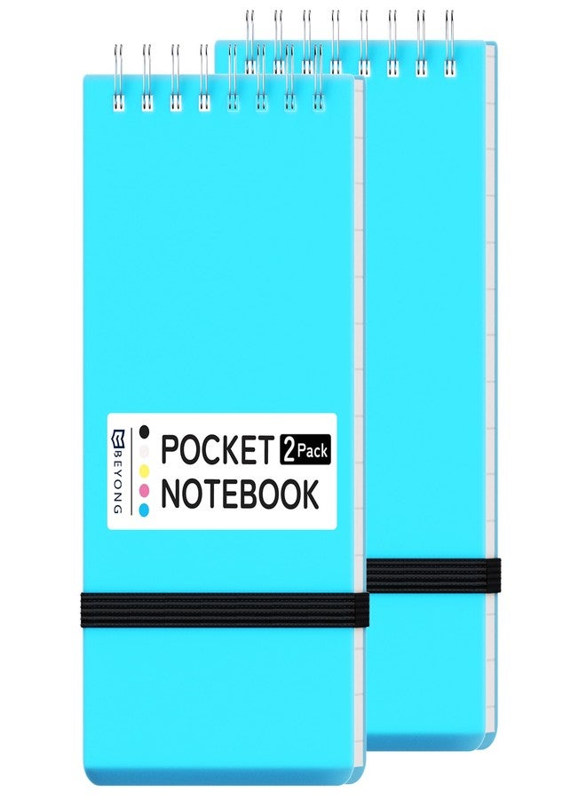 BEYONG Small Pocket Notebook Journal, Mini Notepad Spiral Notebooks Note Pads for Work School (Blue, 3x5) - Image 1