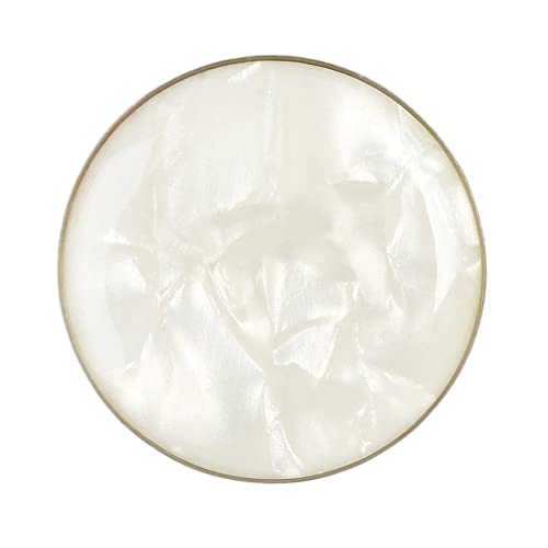 KUBOOZ White Sea Shell Opal Stainless Steel Screw Ear Piercings Body Jewelry Plugs Tunnels Gauges 2g (6mm) to 1 inch - Image 2