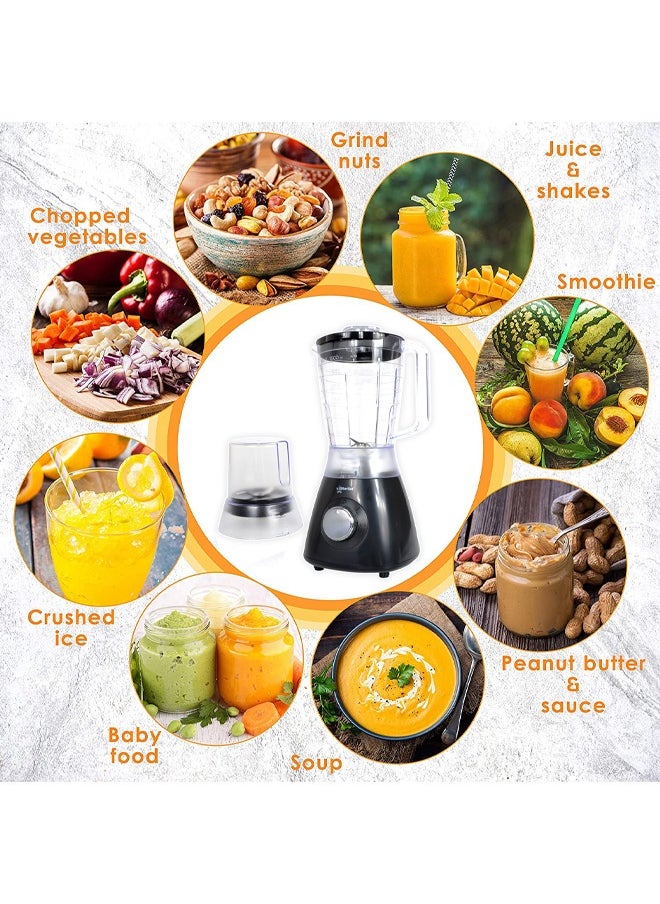 StarSat - StarSat SS-B700 350W, 2 Speeds, 1.5L & 0.5L, 2 in 1, Wet and Dry Blender & Grinder with 2xJars - Image 1