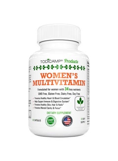 TODICAMP Women Multivitamin & Mineral Complex With Plantbased Extracts Products Womens Daily Multivitamins Hair Skin And Nails Vitamins Foundational Multivitamin For Women 30 Day Supply  - Image 2