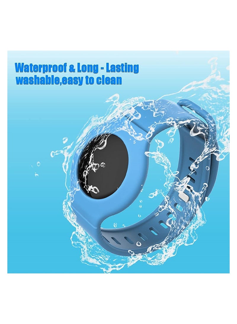 SYOSI Wristband for Airtag, SYOSI Kids Silicone Bracelet for Airtag, 5 Pack Airtag Watch Band for Kids, Toddler, Baby, Children, Elders, Colorful, Waterproof Wristband for Apple Airtag - Image 5