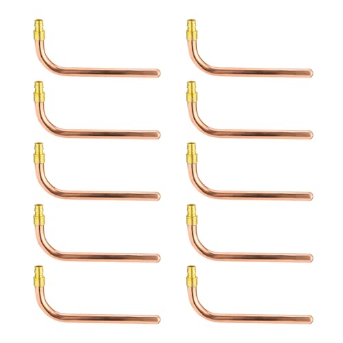 EFIELD Pack of 10 EFIELD PexA Expansion F1960 Copper Stub Out Elbow 12 8 Inch Length ASTM F1960 10 8inchSTUB018 - Image 1