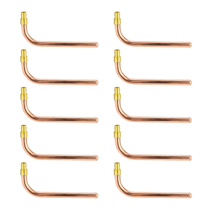 EFIELD Pack of 10 EFIELD PexA Expansion F1960 Copper Stub Out Elbow 12 8 Inch Length ASTM F1960 10 8inchSTUB018 - Image 2