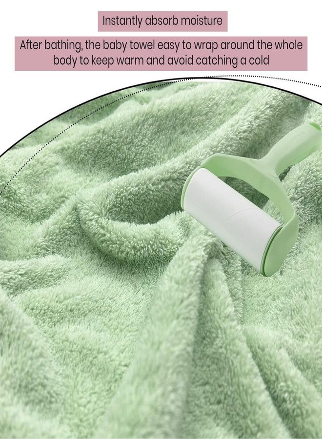 ZIKKU Ultra-Soft Baby Hooded Bath Towel | Cute Animal Design | Super Absorbent | Newborn to Toddler | Quick Dry & Gentle on Skin (Green Dino) - Image 5