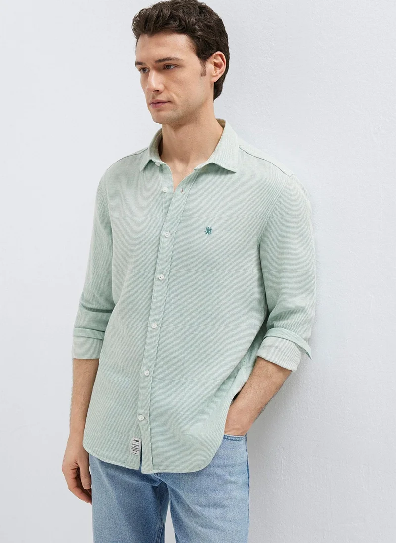 Mavi Solid Regular Fit Shirt