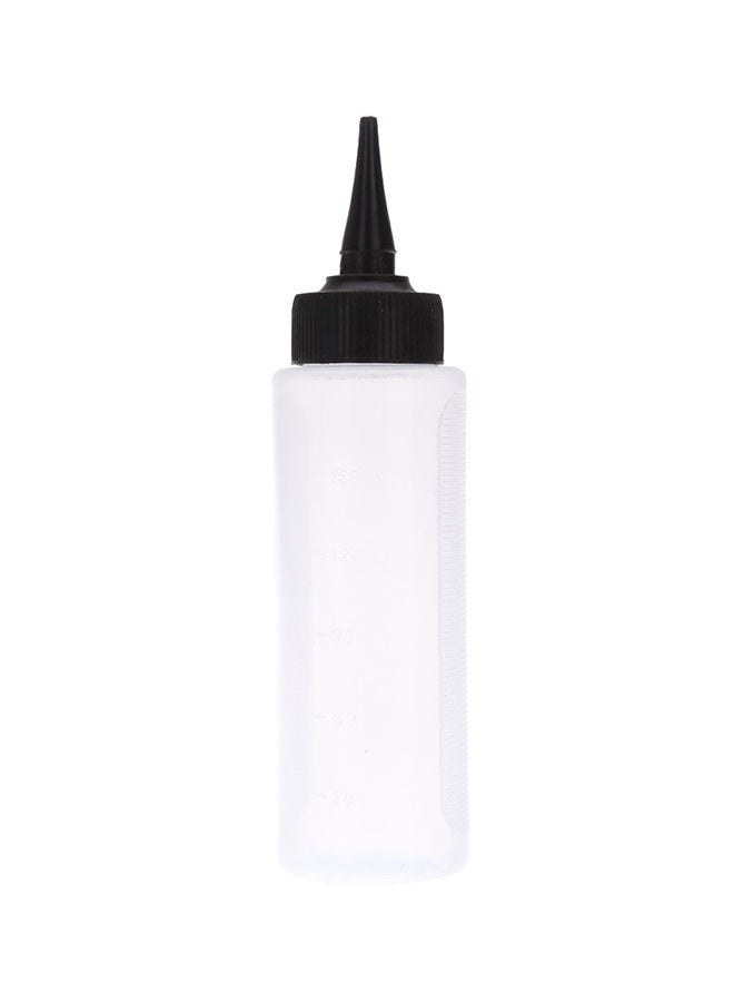 Plastic Squeeze Bottle With Twist Cap Black/White 150ml