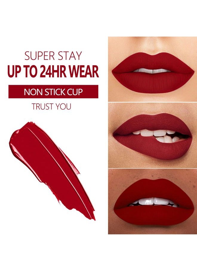 MAKI YIKA - Red Lipstick for Women Color Stay Long Lasting Lipsticks, No Smudge Matte Liquid Lipstick Transferproof Cruelty-Free Lip Color |Trust You - Image 1