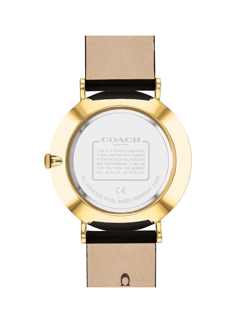 COACH Men's Analog Round Shape Leather Wrist Watch 14602548 41 Mm  - Image 3