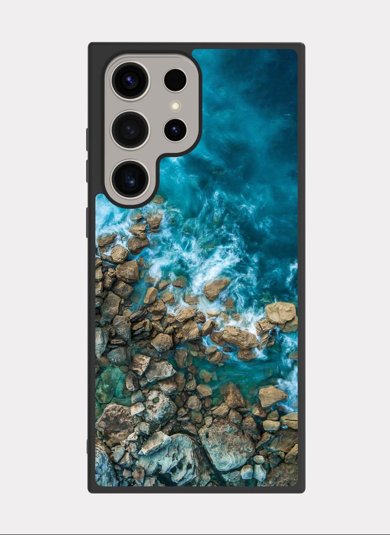 PXLAAT Samsung Galaxy S24 Ultra case cover Rocks Sea Coast - Image 1