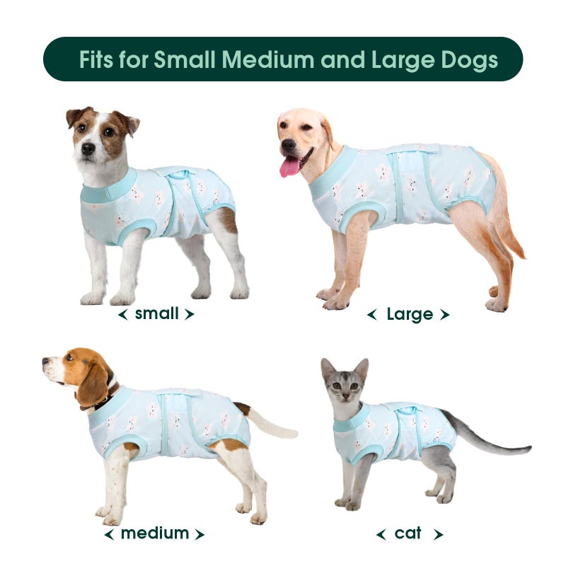 Kuoser Recovery Suit for Dogs Cats After Surgery, Professional Pet Recovery Shirt Dog Abdominal Wounds Bandages, Substitute E-Collar & Cone,Prevent Licking Dog Onesies Pet Surgery Recovery Suit - Image 3