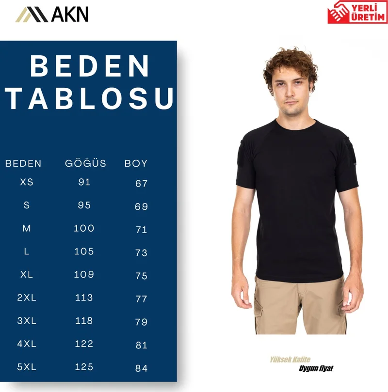 Akıncılar Outdoor AKN 713 Short Sleeve Crew Neck Tactical T-Shirt-BLACK