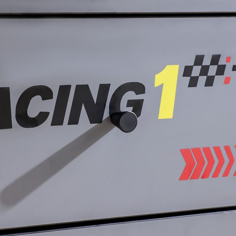 DANUBE HOME Ranger Chest of 3Drawers | Multifunctional Storage Organiser|Space Saving Drawer Chest | Modern Design Furniture For Bedroom Living Room L46xW42xH61cm-Black & Grey - Image 4