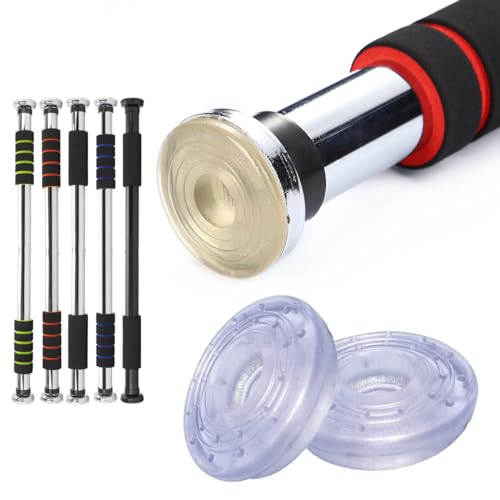SquEqu 4 Pack Doorway Pull Up Bar End Pad Replacement Non-Slip Wall-Mounted Chin-Up Bar Locking Rubber Pads for Doorway Chin Up Bar No Screw Door Exercise Bar Strength Training Upper Body Workout Bar - Image 5