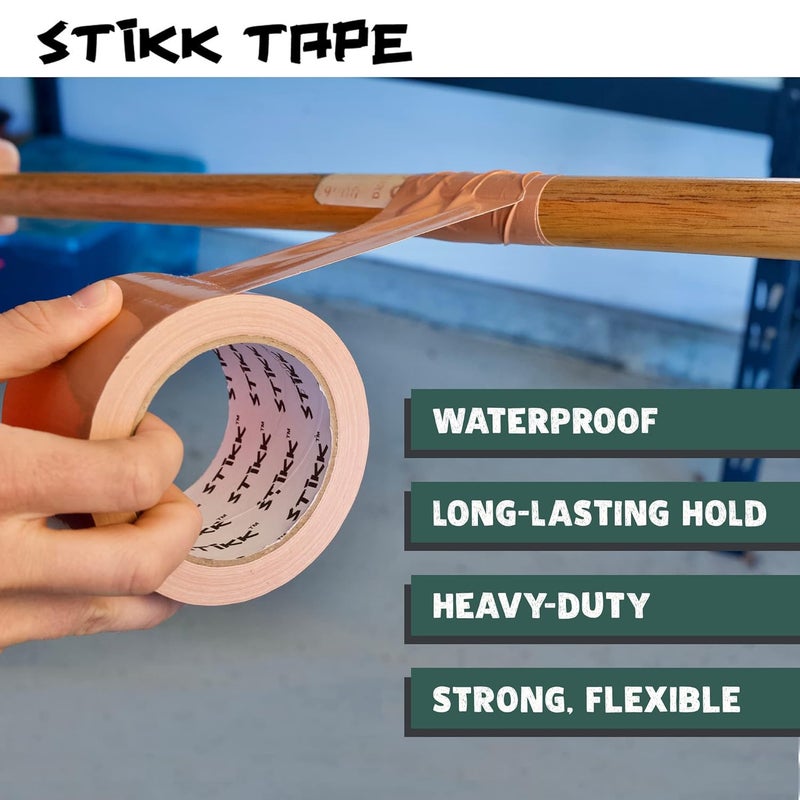 STIKK Duct Tape - Green Duck Tape - 3 inch x 25 Yards - Heavy Duty Tape for Repairs, Household Projects - for Commercial HVAC and Construction - Effective Heavy Duty Waterproof Duct Tape - Image 4