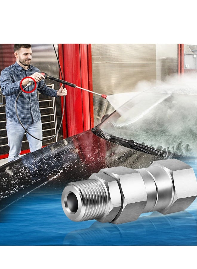 Generic 3/8 NPT Pressure Washer Swivel Fittings Kit, 2pcs Pressure Washer Swivel Joints,  360 Degree Kink Free Swivel Fitting For Pressure Washer Gun, Hose  - Image 5