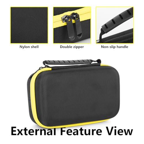 Serplex® Hard Case for Fluke 101/F115C/F15B+/179C Digital Multimeter, Protective Carrying Storage Bag with Accessories Mesh Pocket & Foam Frame, Waterproof EVA Hard Shell Storage Bag, 21.5x8x12cm - Image 4