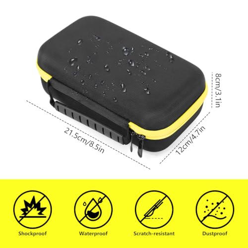 Serplex® Hard Case for Fluke 101/F115C/F15B+/179C Digital Multimeter, Protective Carrying Storage Bag with Accessories Mesh Pocket & Foam Frame, Waterproof EVA Hard Shell Storage Bag, 21.5x8x12cm - Image 3