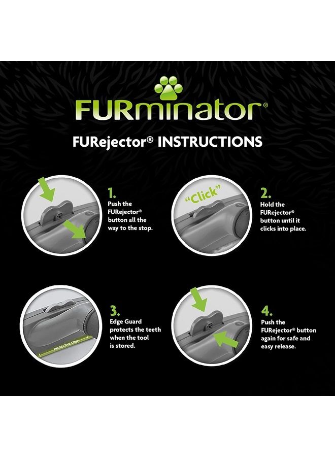 FURminator Undercoat deShedding Tool for Small Long Hair Dogs 4.5-9 kg Clear - Image 3