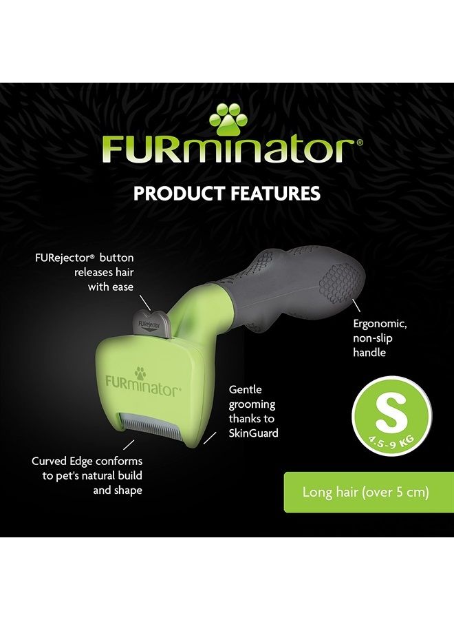 FURminator Undercoat deShedding Tool for Small Long Hair Dogs 4.5-9 kg Clear - Image 1