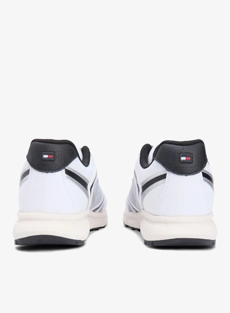 Tommy Hilfiger Black Logo Mixed Texture Cleat Sneakers for Men | Best Price UAE