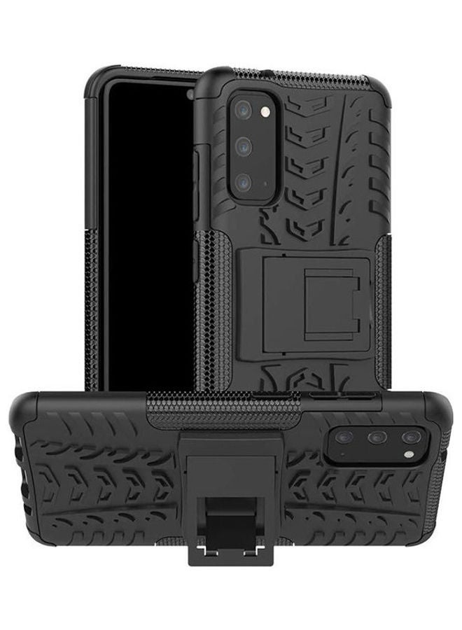 For Samsung S20 Heavy Duty  Hybrid Shockproof Hard Back St And Case Cover Black
