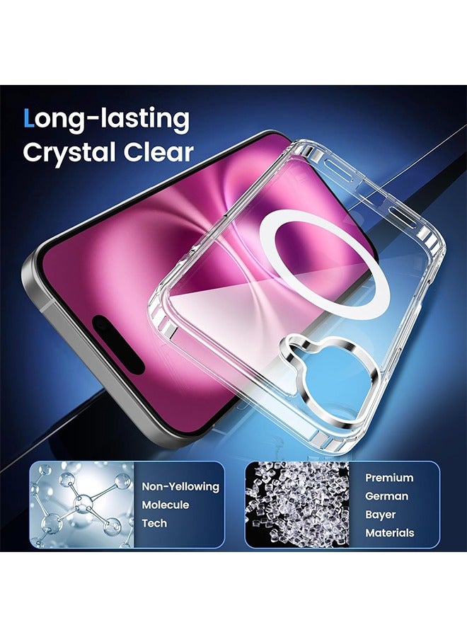 X-level iPhone 16 Plus Magsafe Case Cover with Stronger Magnets Ultra Thin Silicone Shockproof Back Cases Anti-Yellow and Anti-Scratch,Waterproof,Magnetic Magsafe Cover for iPhone 16 Plus - Crystal Clear - Image 5