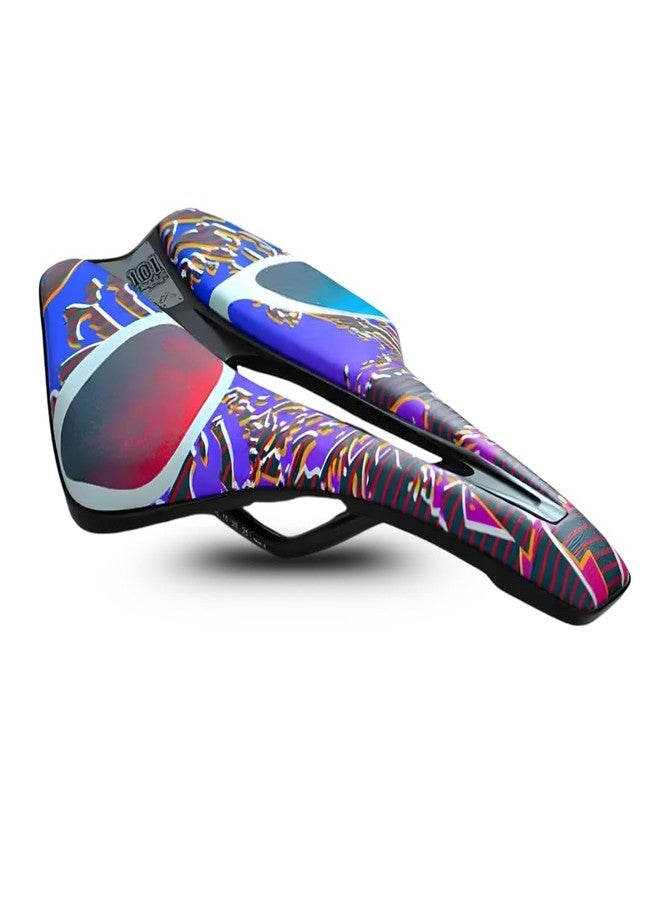 FCCRACING Hot Look Shock-Absorbing Cycle Saddle | Wide PU Leather Big Cushion Seat for Comfortable Ride | Saddle for Bicycle | Style-4 - Image 1