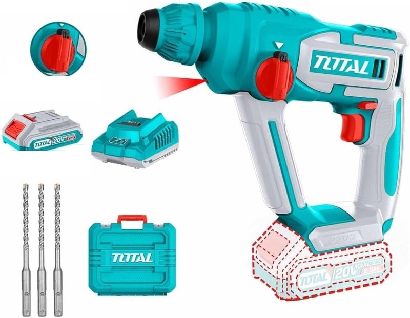 TOTAL مطرقة دوارة لاسلكية TOTAL Super 20V Lithium-Ion - Image 1