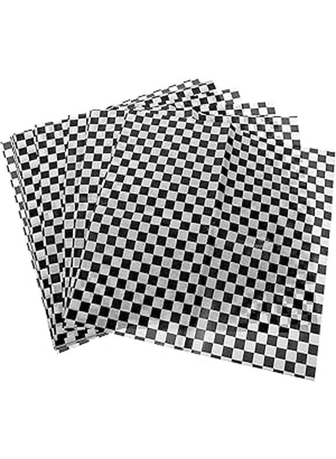 Black Waxed Baking Paper Sheets Non Stick Greaseproof Parchment For Baking Snacks Fried Food 24pcs - Image 1