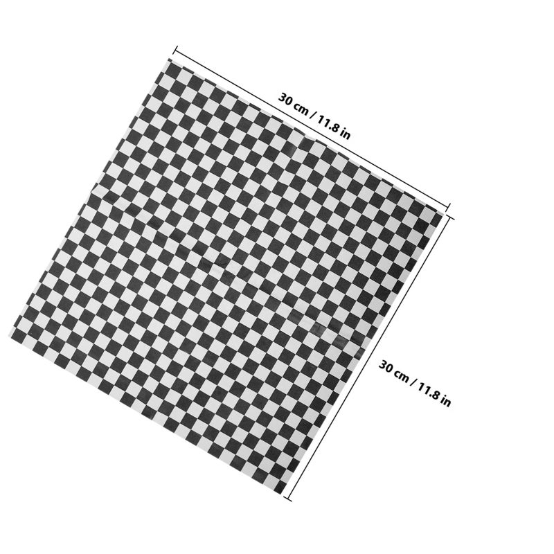 Black Waxed Baking Paper Sheets Non Stick Greaseproof Parchment For Baking Snacks Fried Food 24pcs - Image 3