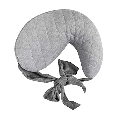boppy Boppy Anywhere Travel Nursing Pillow Soft Gray Plus Sized to Petite with Stretch Belt Portable Nursing Pillow Breastfeeding and BottleFeeding Support Machine Washable