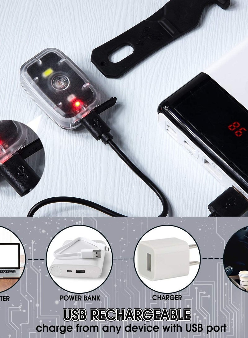 Y&D Running Light USB Rechargeable Safe LED Clip-on Strobe for Cycling Hiking Walking at Night (4PCS) - Image 4