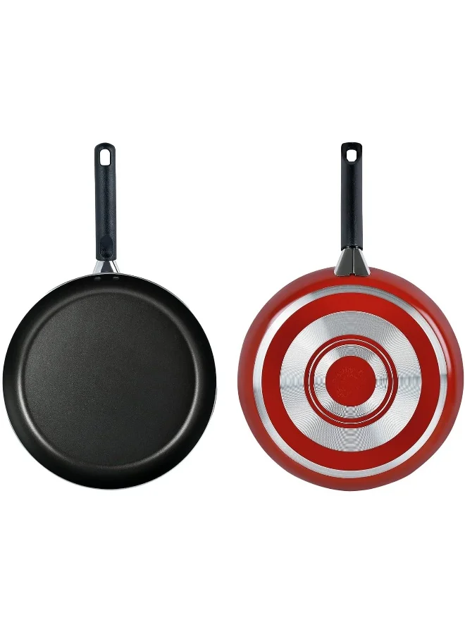 Prestige Prestige Classique Cookware set of 12 Piece| Induction Base | Non Stick Aluminium | Dishwasher Safe -PR21179- Red Red