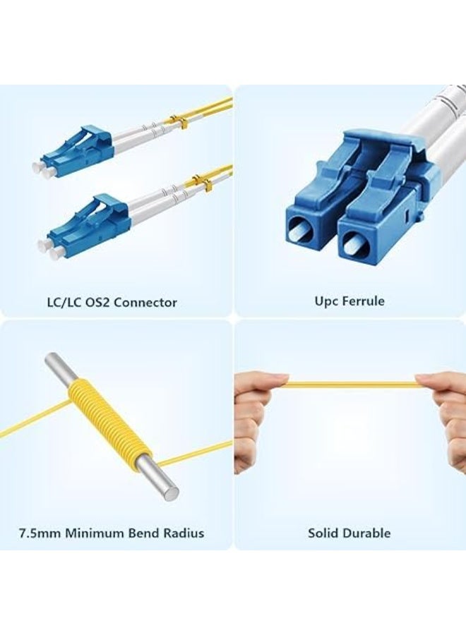 igeekwell Single Mode Fiber Lc to Lc 1m (3.28 ft) 3 Pack, OS2 Single Mode Fiber Patch Cable Duplex, Singlemode Fiber Optic Cable Lc to Lc, LSZH SM Jumper Cord, Yellow SMF 1 Meter,(1 M,3 PACK) - Image 5