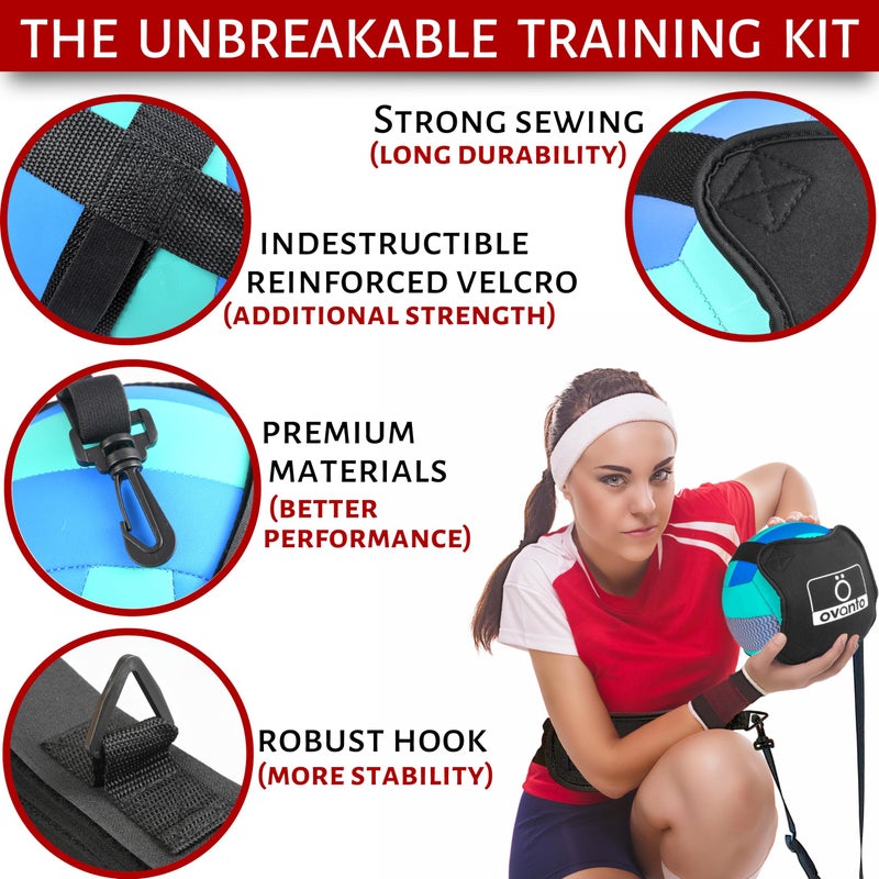 OVANTO Volleyball Training Equipment Aid – Solo Volleyball Equipment in 4 Styles to Serve, Spike, Set and Pass Like a Pro - Adjustable Volleyball Practice Equipment Gift for Beginners & Experts - Image 4