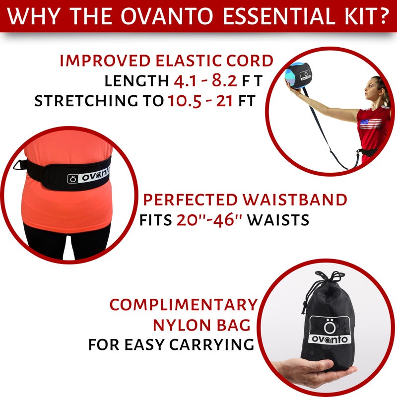 OVANTO Volleyball Training Equipment Aid – Solo Volleyball Equipment in 4 Styles to Serve, Spike, Set and Pass Like a Pro - Adjustable Volleyball Practice Equipment Gift for Beginners & Experts - Image 3