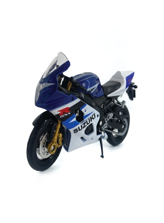 Welly Die Cast Motorcycle Blue Suzuki GSX-R750, 1:18 Scale - Image 1