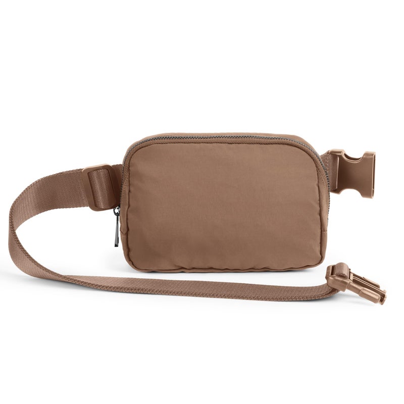 ODODOS Unisex Mini Belt Bag with Adjustable Strap Small Fanny Pack for Workout Running Traveling Hiking, Brown - Image 3